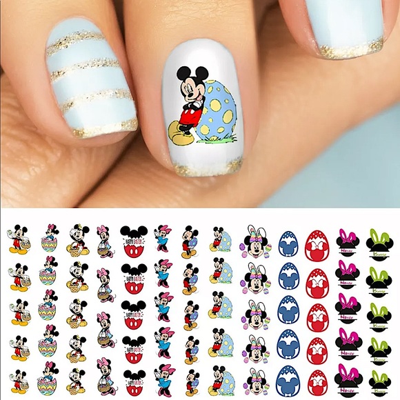 💌BO/GO$6🐰 Easter Mickey Nail Decals - Picture 2 of 5